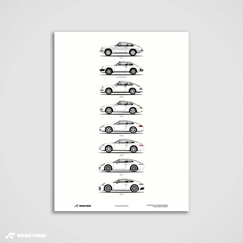 911 - Minimalist Car Art Print - Image 10