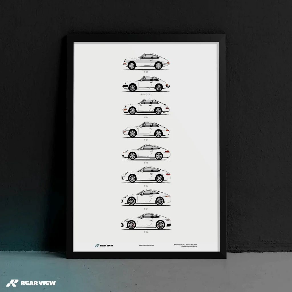 911 - Minimalist Car Art Print - Image 11