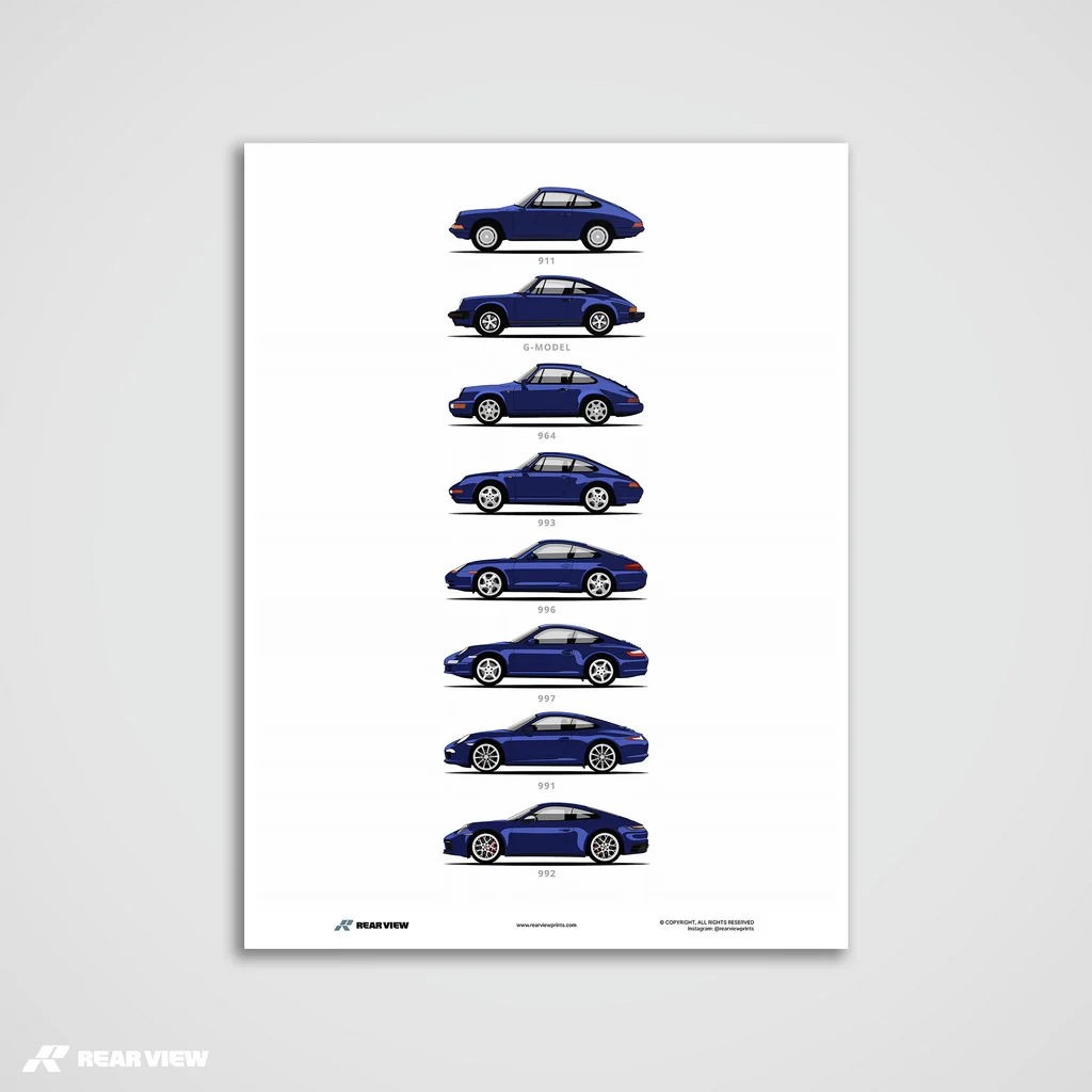 911 - Minimalist Car Art Print - Image 12