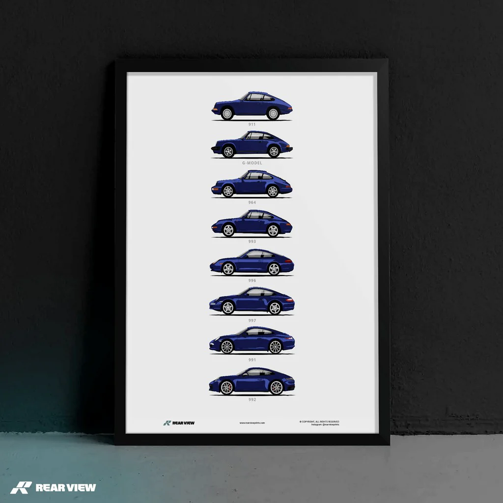 911 - Minimalist Car Art Print - Image 13