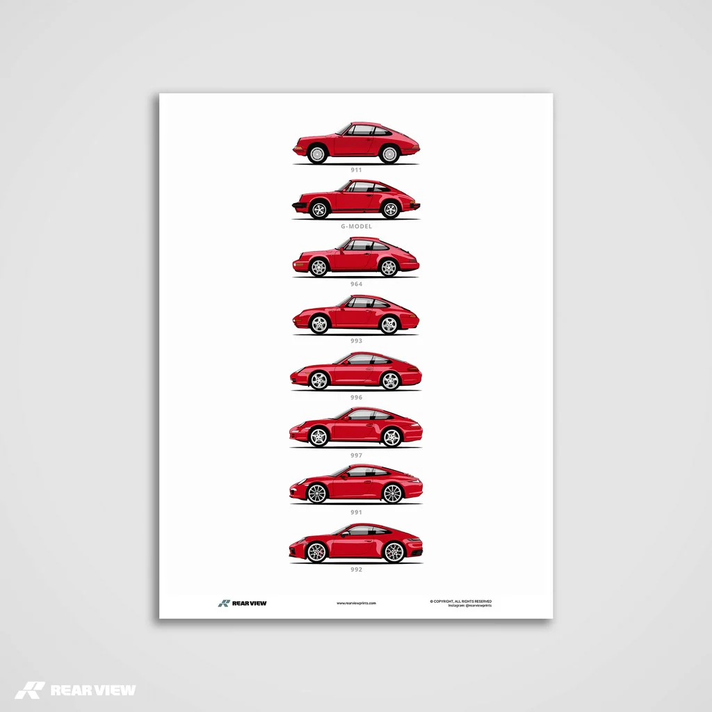 911 - Minimalist Car Art Print - Image 14