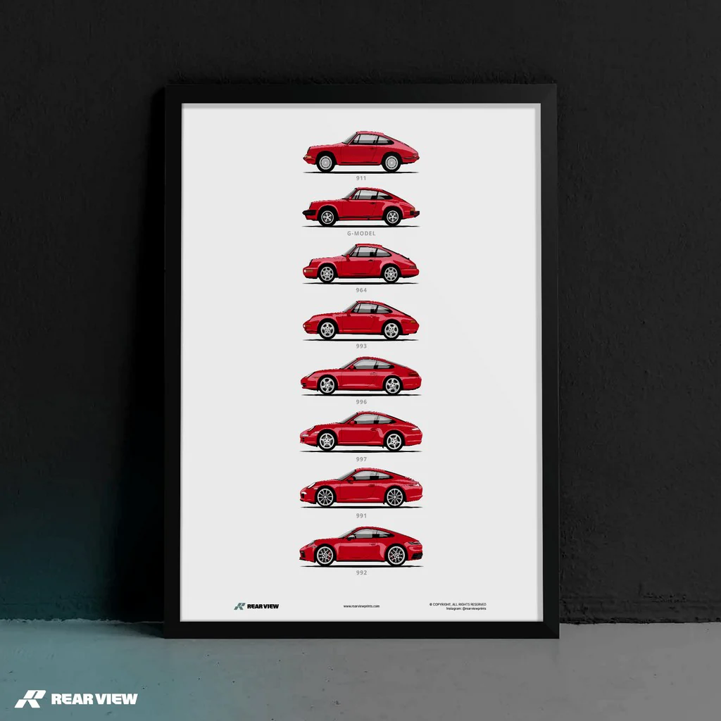 911 - Minimalist Car Art Print - Image 15