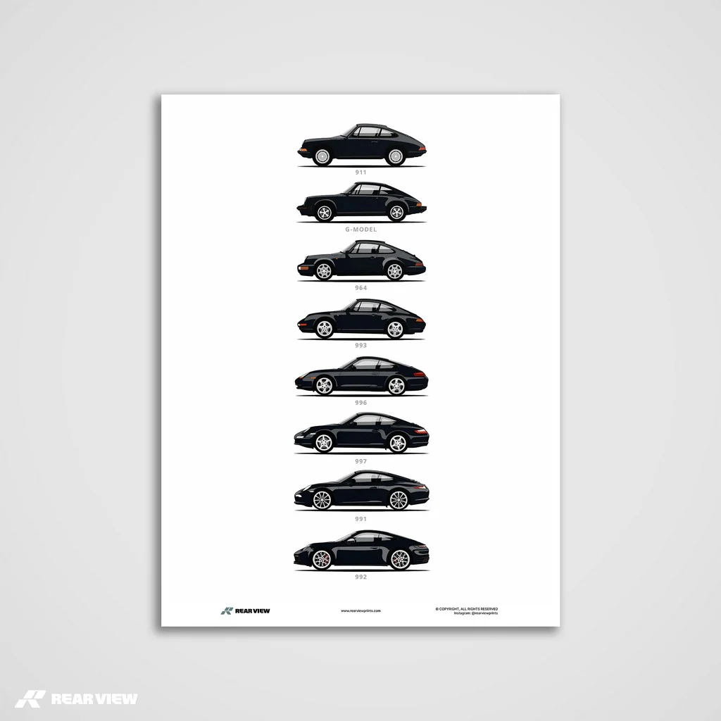 911 - Minimalist Car Art Print - Image 6