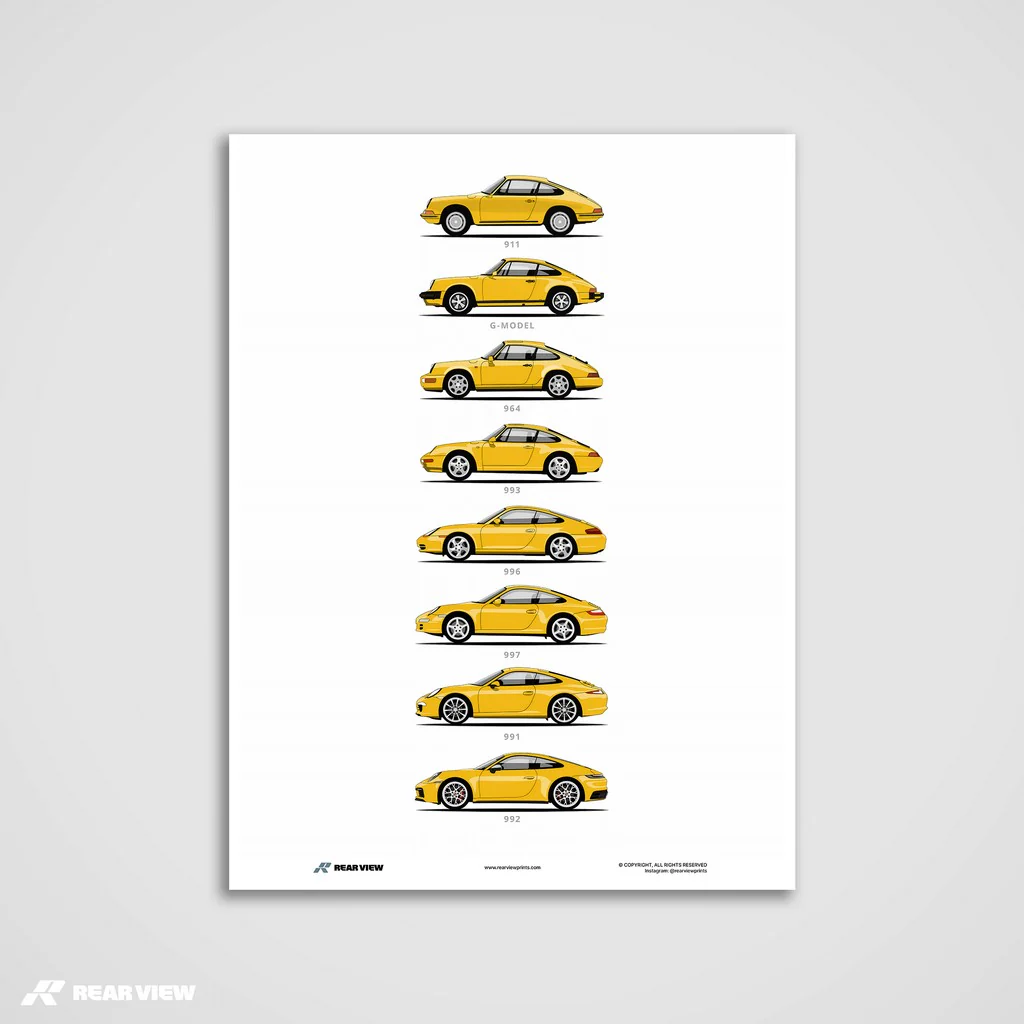 911 - Minimalist Car Art Print - Image 8