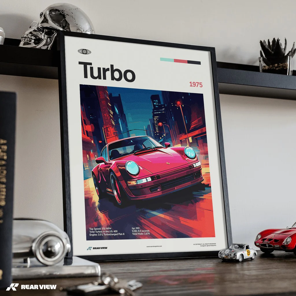 Turbo 1975 - Car Print - Image 3