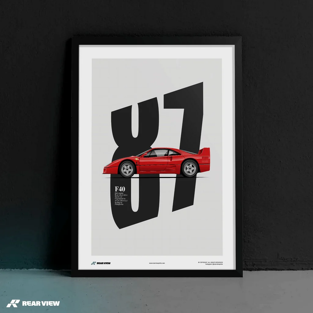 Enzo’s Legacy - F40 Art Print - Image 4