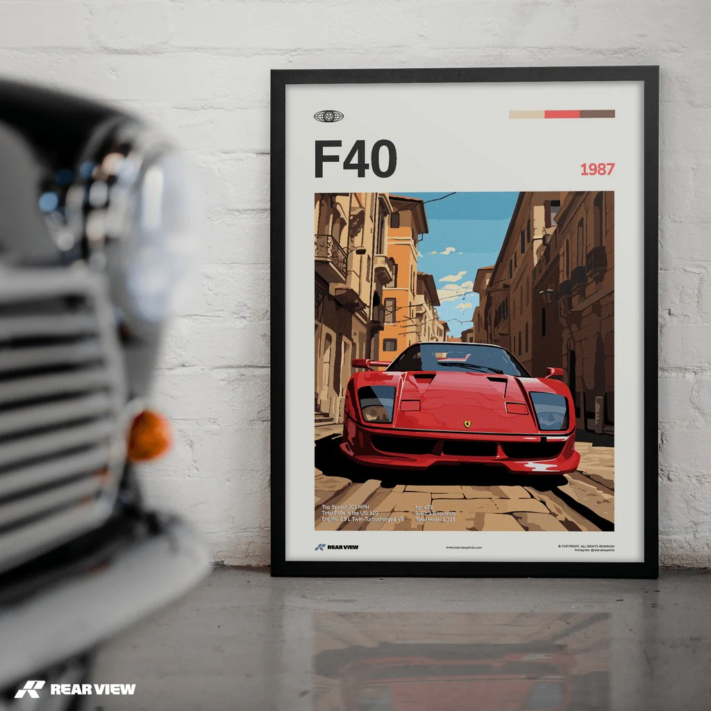 F40 1987 - Car Print - Image 3