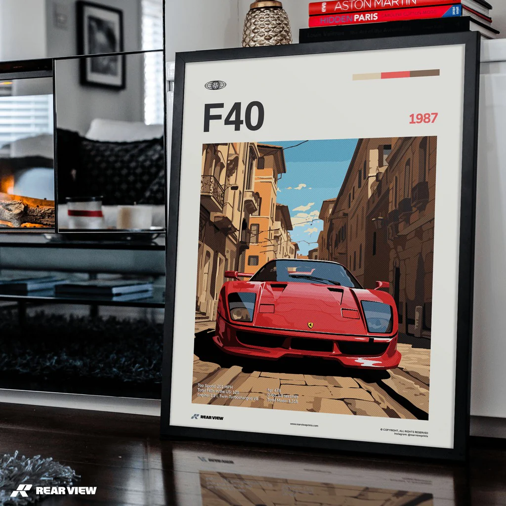 F40 1987 - Car Print - Image 4