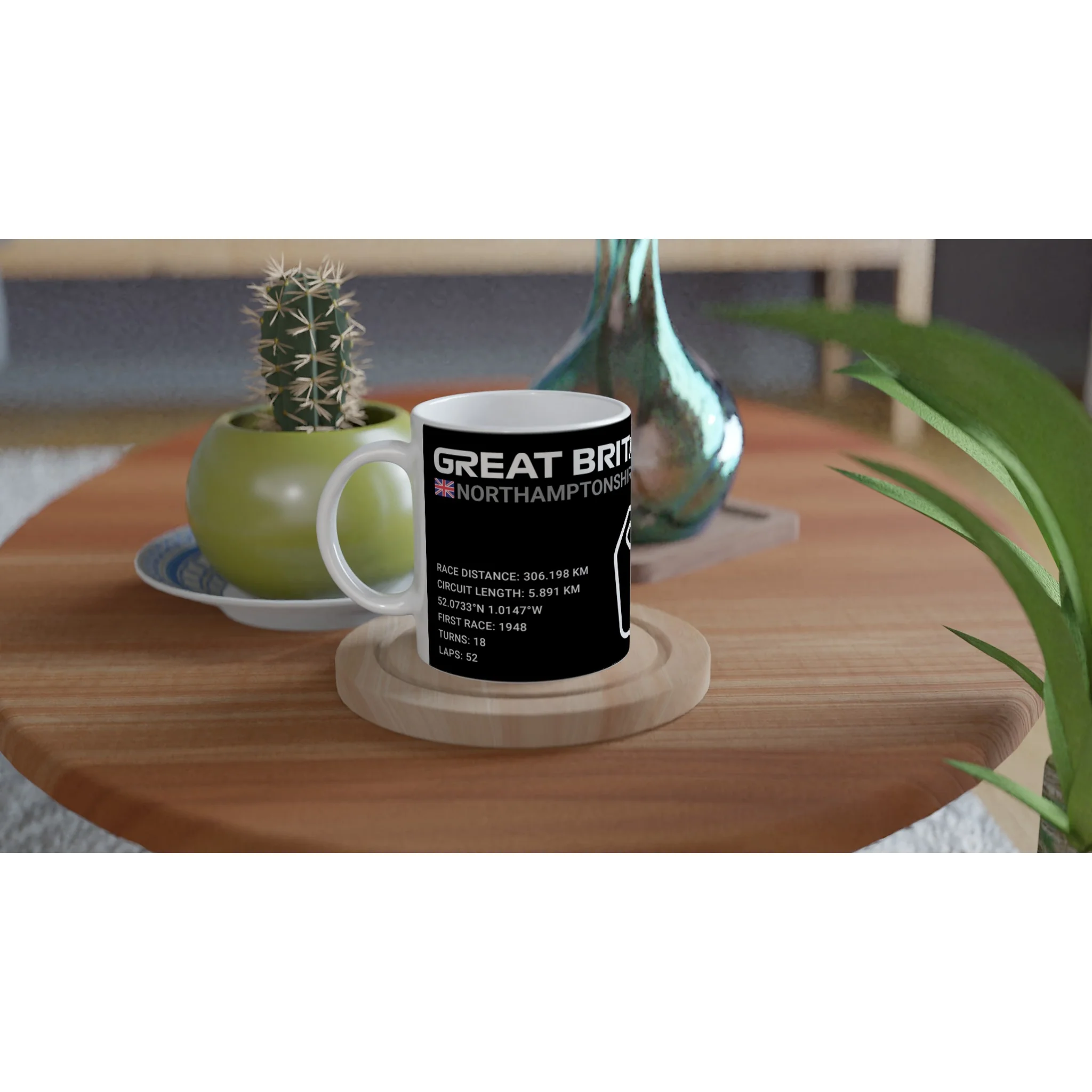 Silverstone Circuit - Great Britain White Mug - Image 4