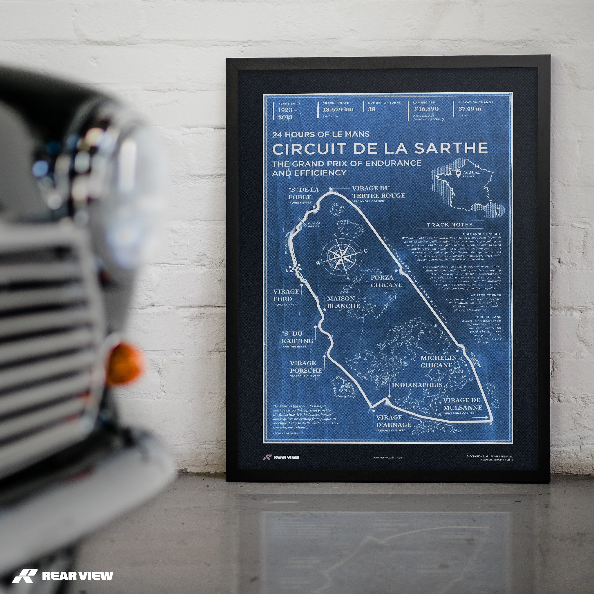 Le Mans Race Track - Vintage Art Print - Image 4