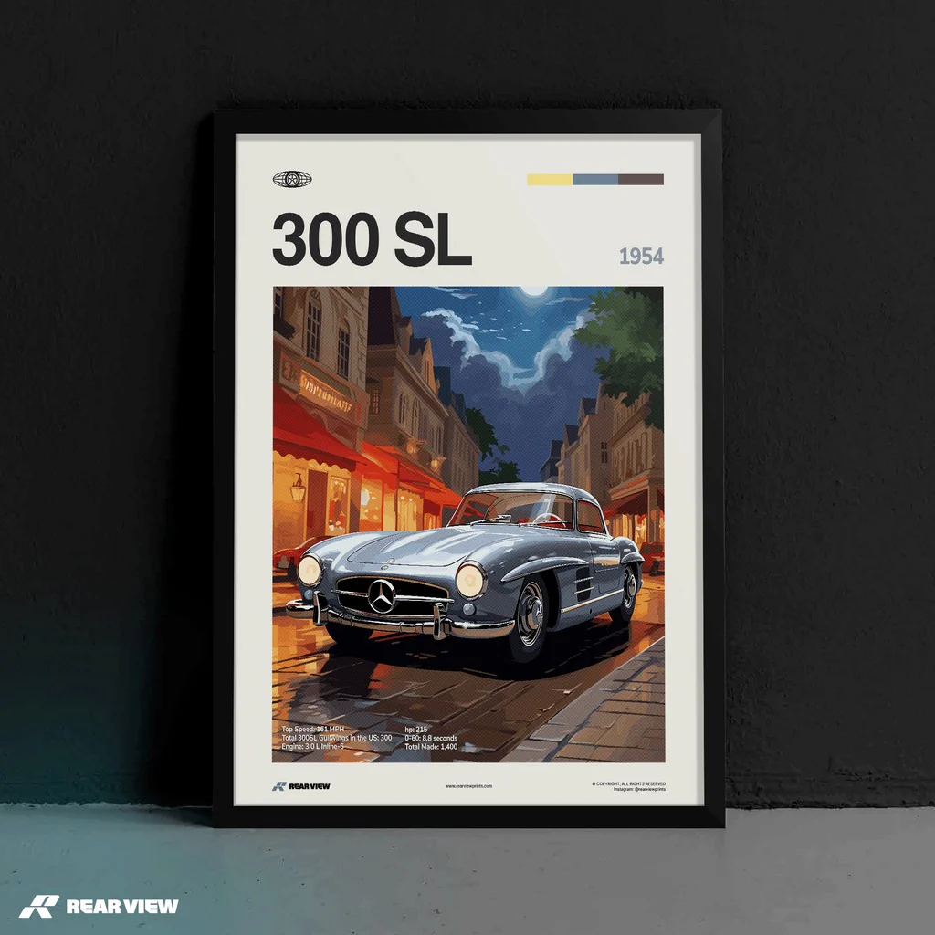 300 SL 1954 - Car Print - Image 2