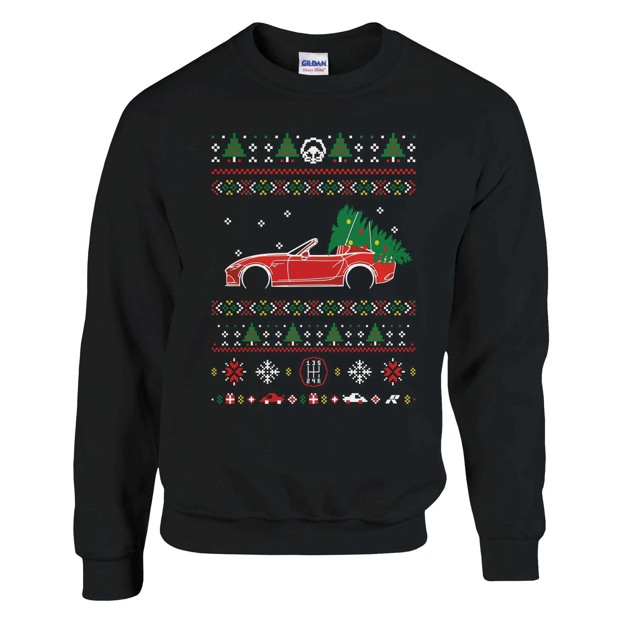 Miata MX-5 Red Christmas Sweater - Image 5