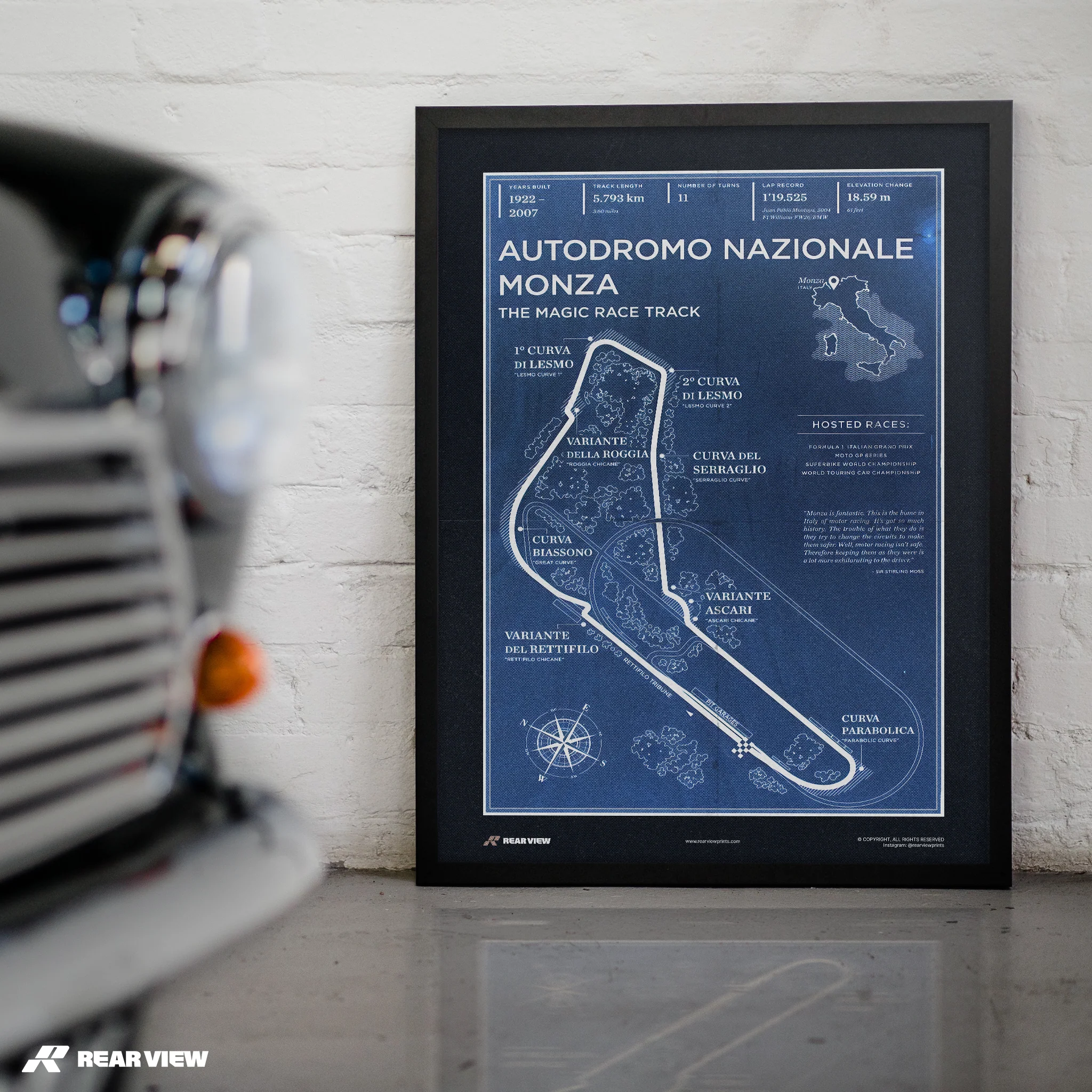 Monza Race Track - Vintage Art Print - Image 6