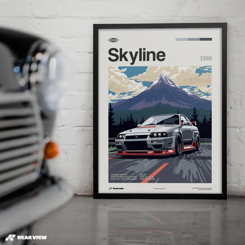 Skyline 1999 - Car Print - Image 4