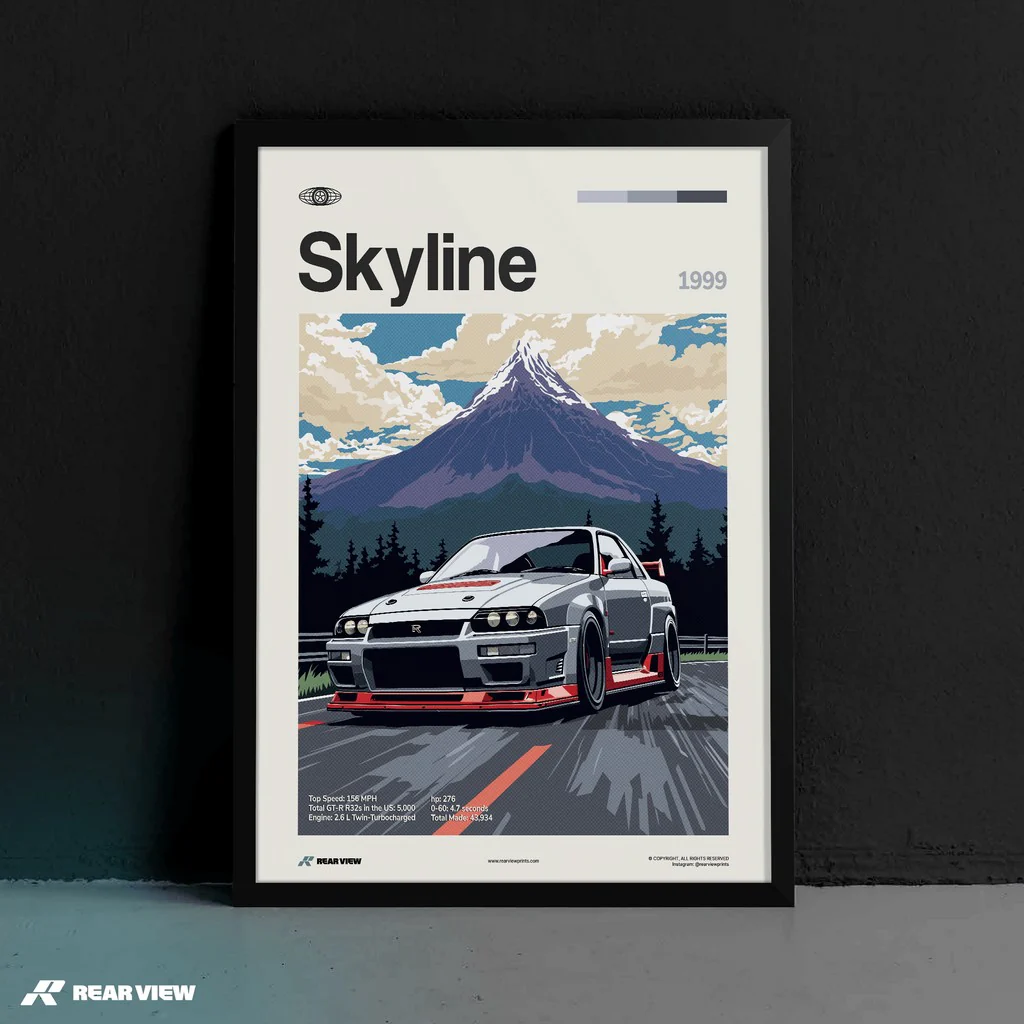 Skyline 1999 - Car Print - Image 5