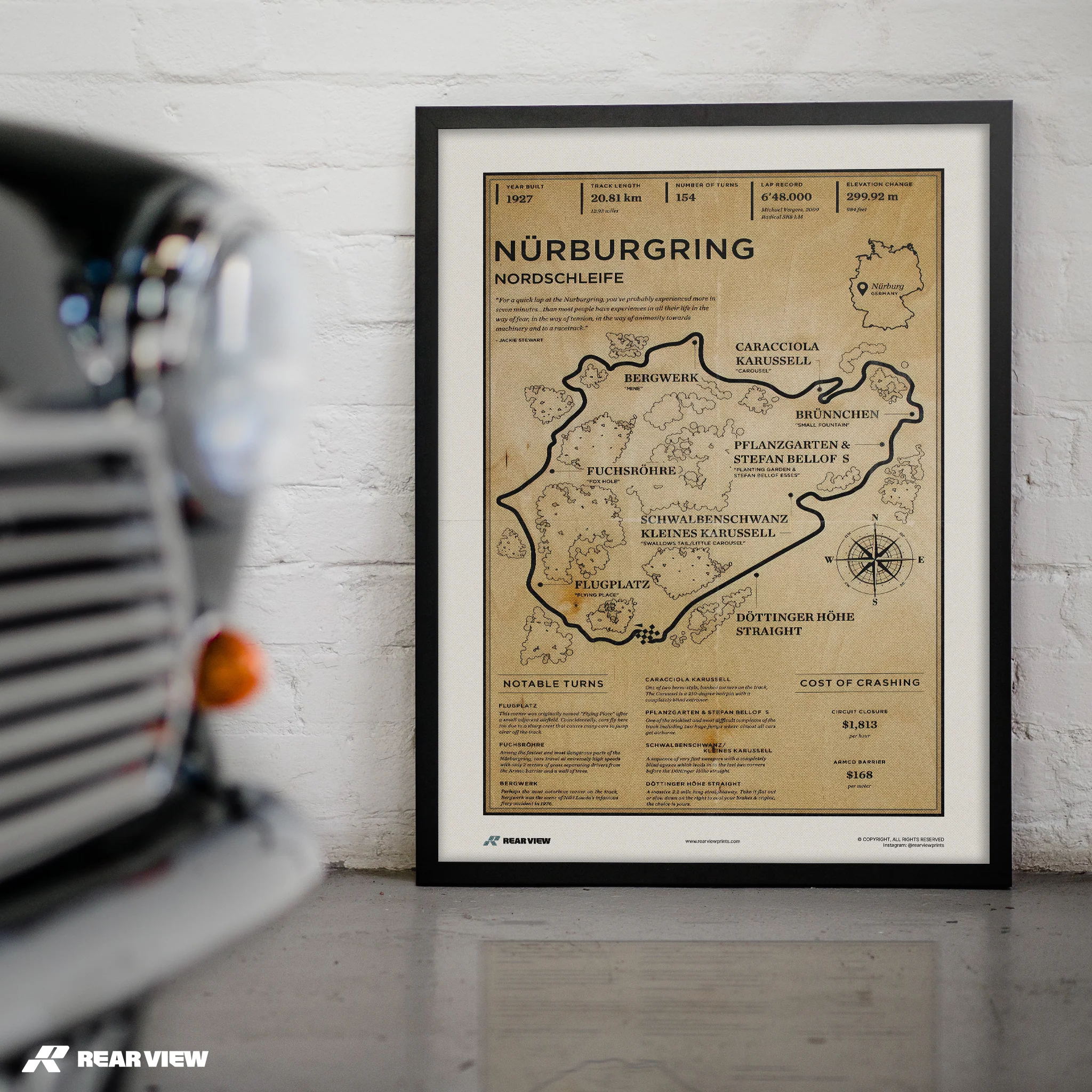 Nurburgring Race Track - Vintage Art Print - Image 4