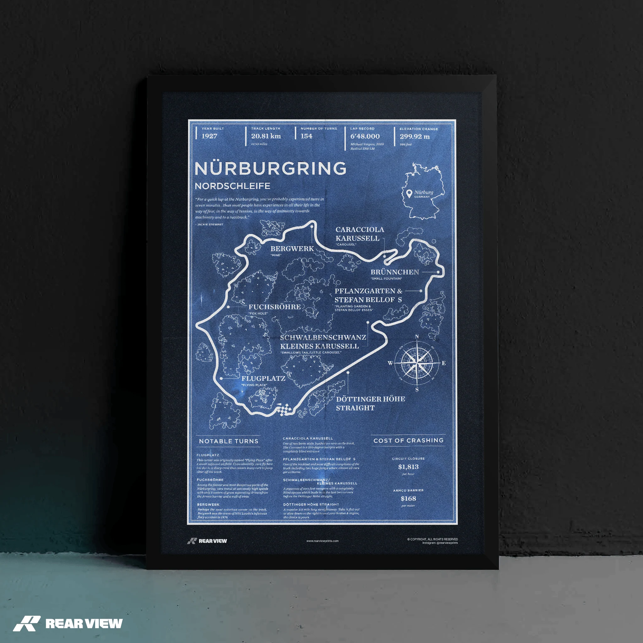 Nurburgring Race Track - Vintage Art Print - Image 6