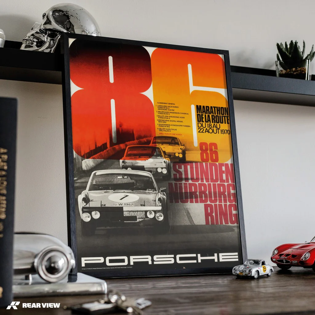 86 Hours Nürburgring 1970 - Vintage Race Poster - Image 3