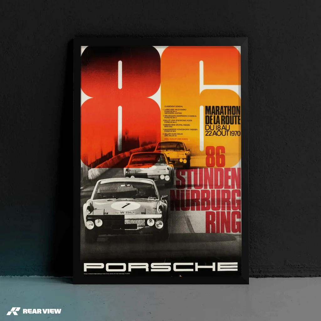 86 Hours Nürburgring 1970 - Vintage Race Poster - Image 5