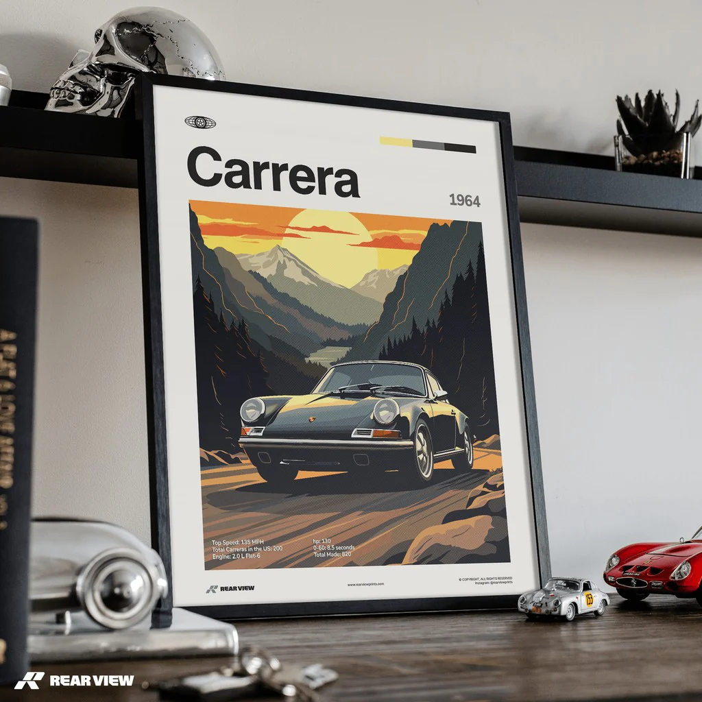 911 Carrera 1964 - Car Print - Image 3
