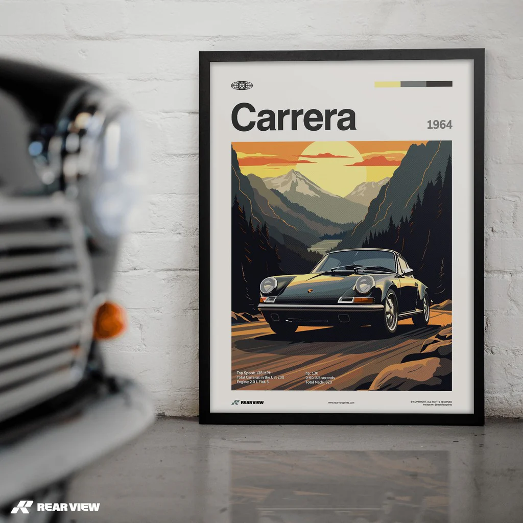 911 Carrera 1964 - Car Print - Image 4