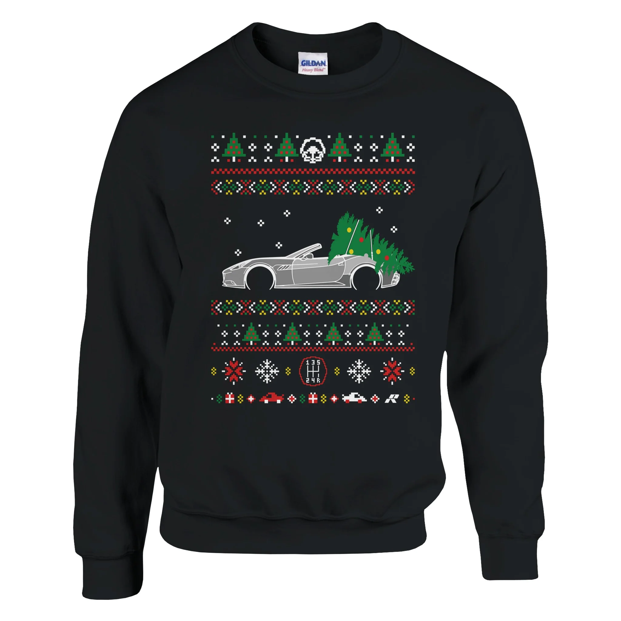 Prancing Horse California Red Christmas Sweater