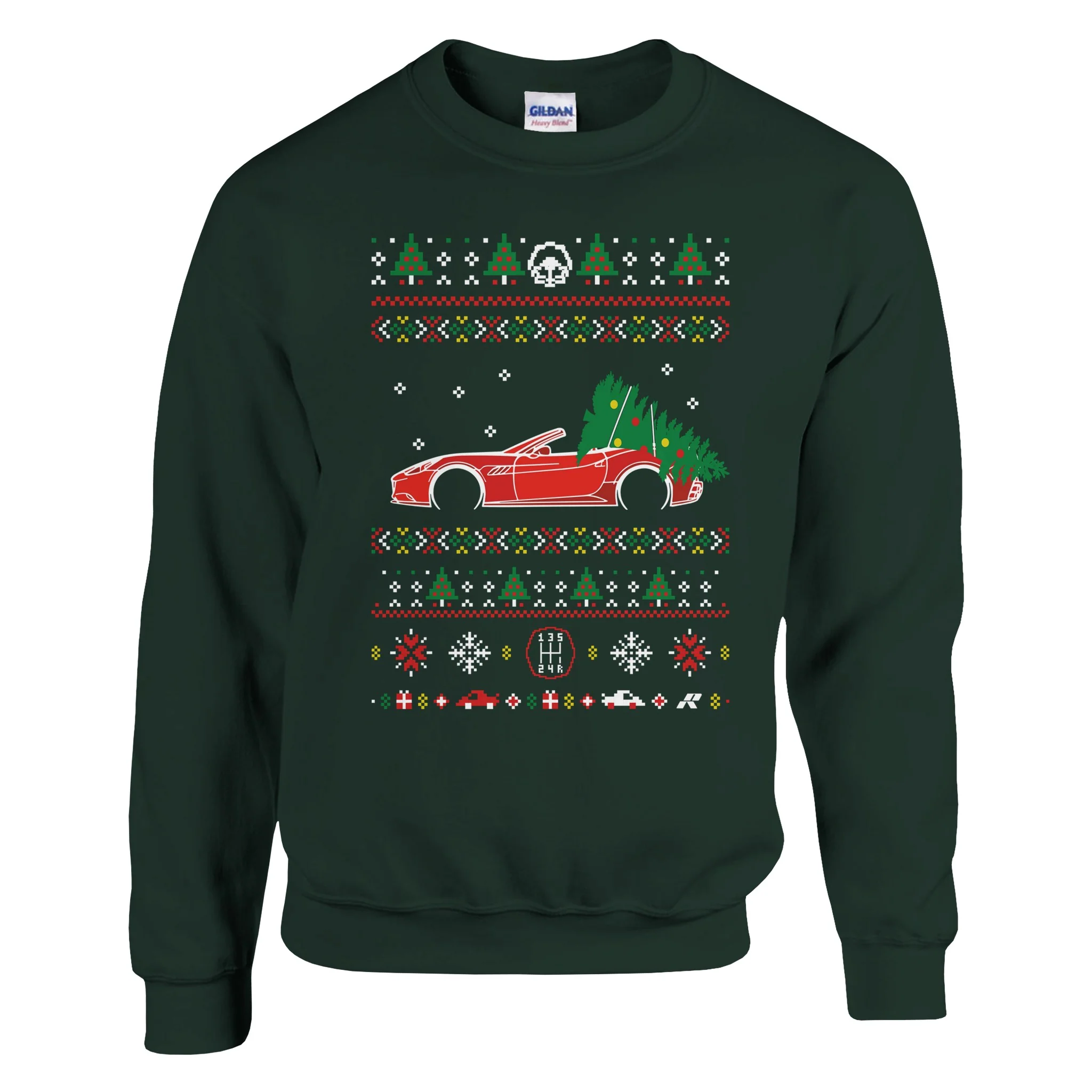 Prancing Horse California Red Christmas Sweater - Image 4