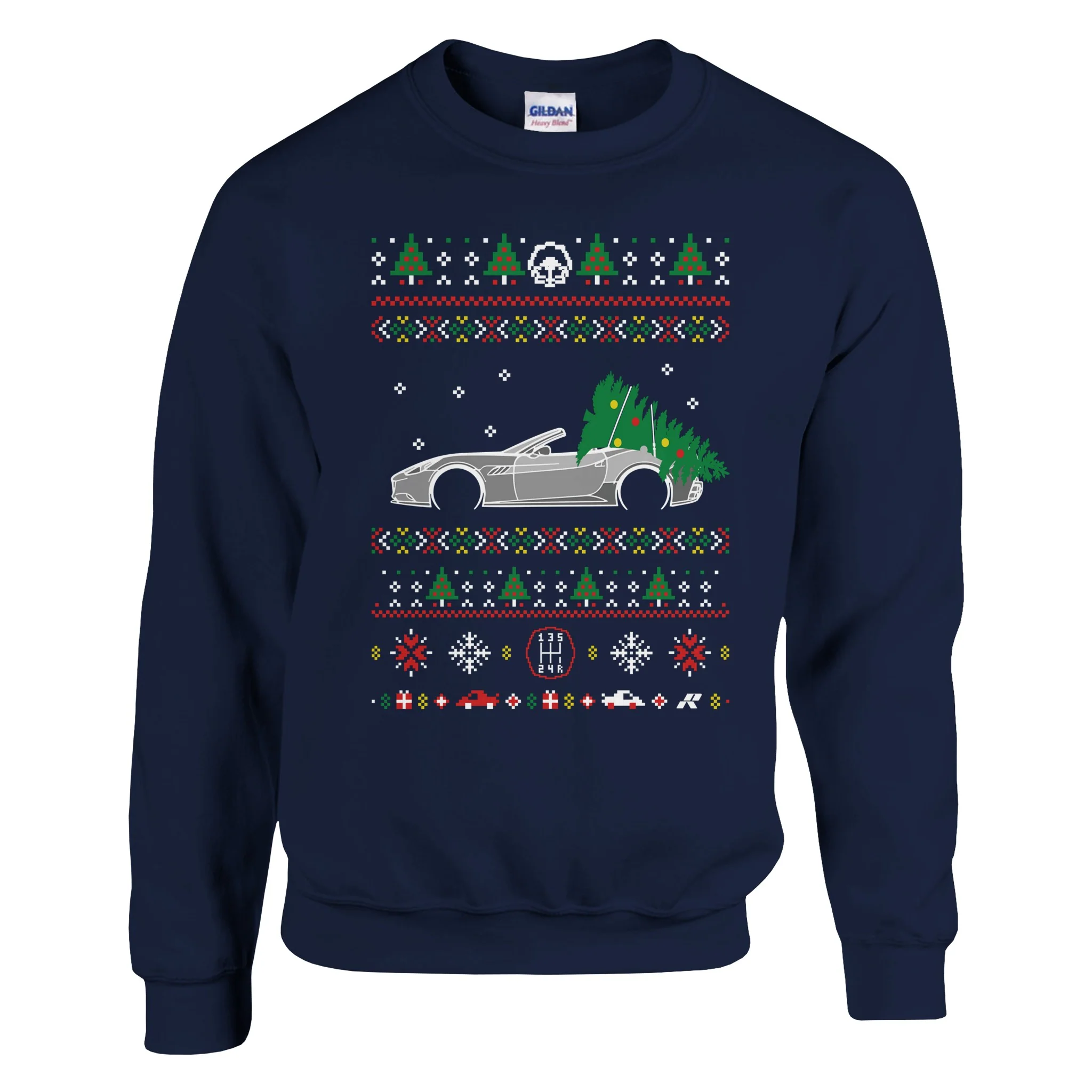 Prancing Horse California Red Christmas Sweater - Image 5