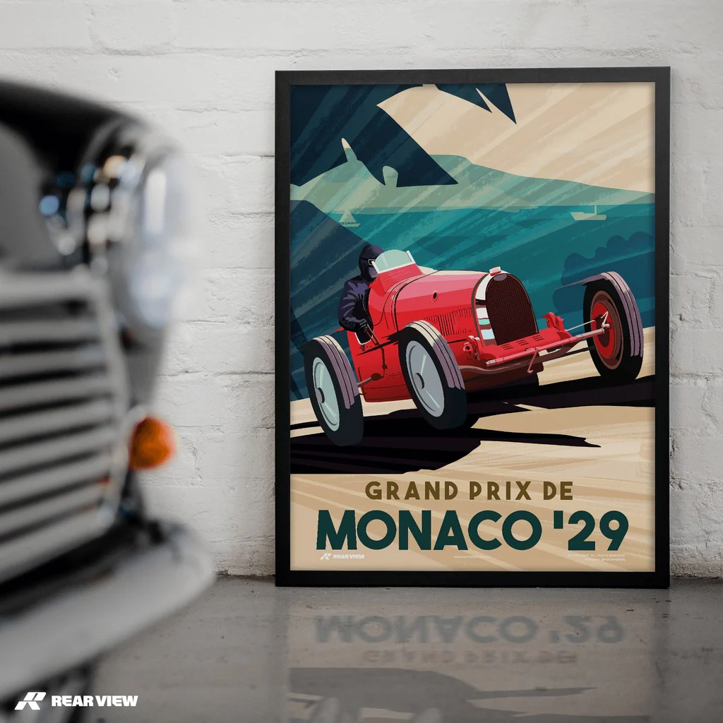 Premier Grand Prix De Monaco 1929 – Art Print - Image 3