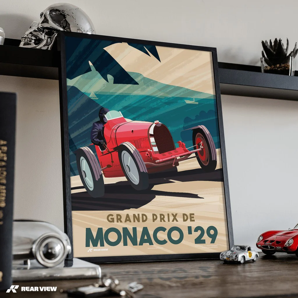 Premier Grand Prix De Monaco 1929 – Art Print - Image 5