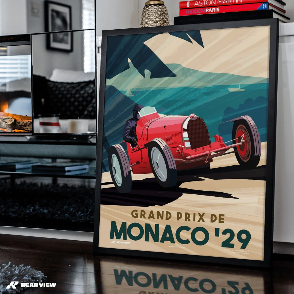 Premier Grand Prix De Monaco 1929 – Art Print - Image 6
