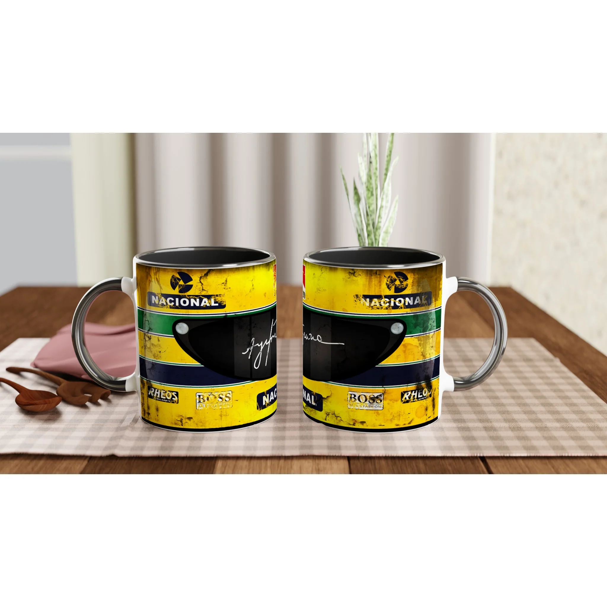 Senna’s Helmet F1 - Coloured Mug - Image 7