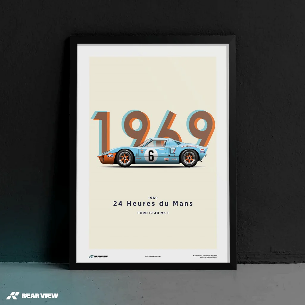 The Two Time Champion - GT40 1969 Art Print - Image 3