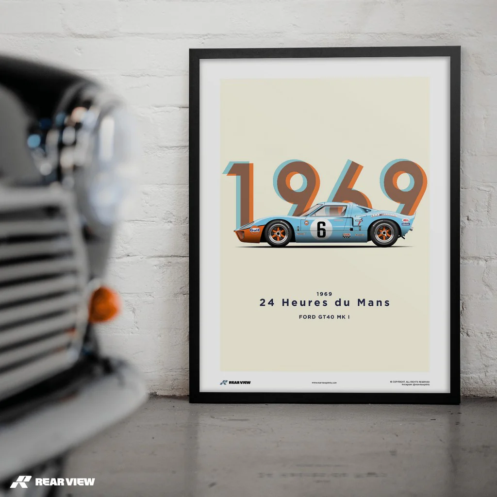 The Two Time Champion - GT40 1969 Art Print - Image 4