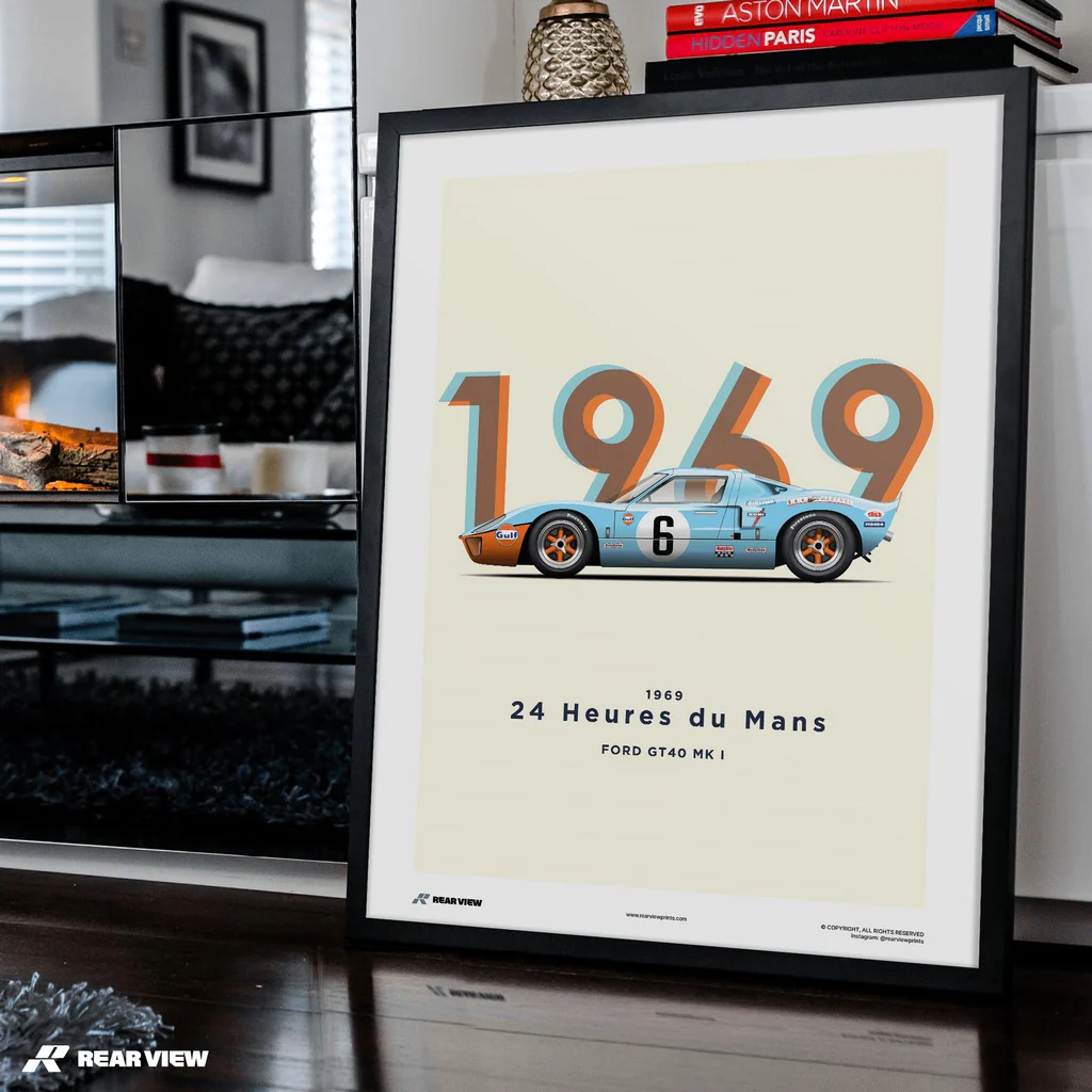 The Two Time Champion - GT40 1969 Art Print - Image 5
