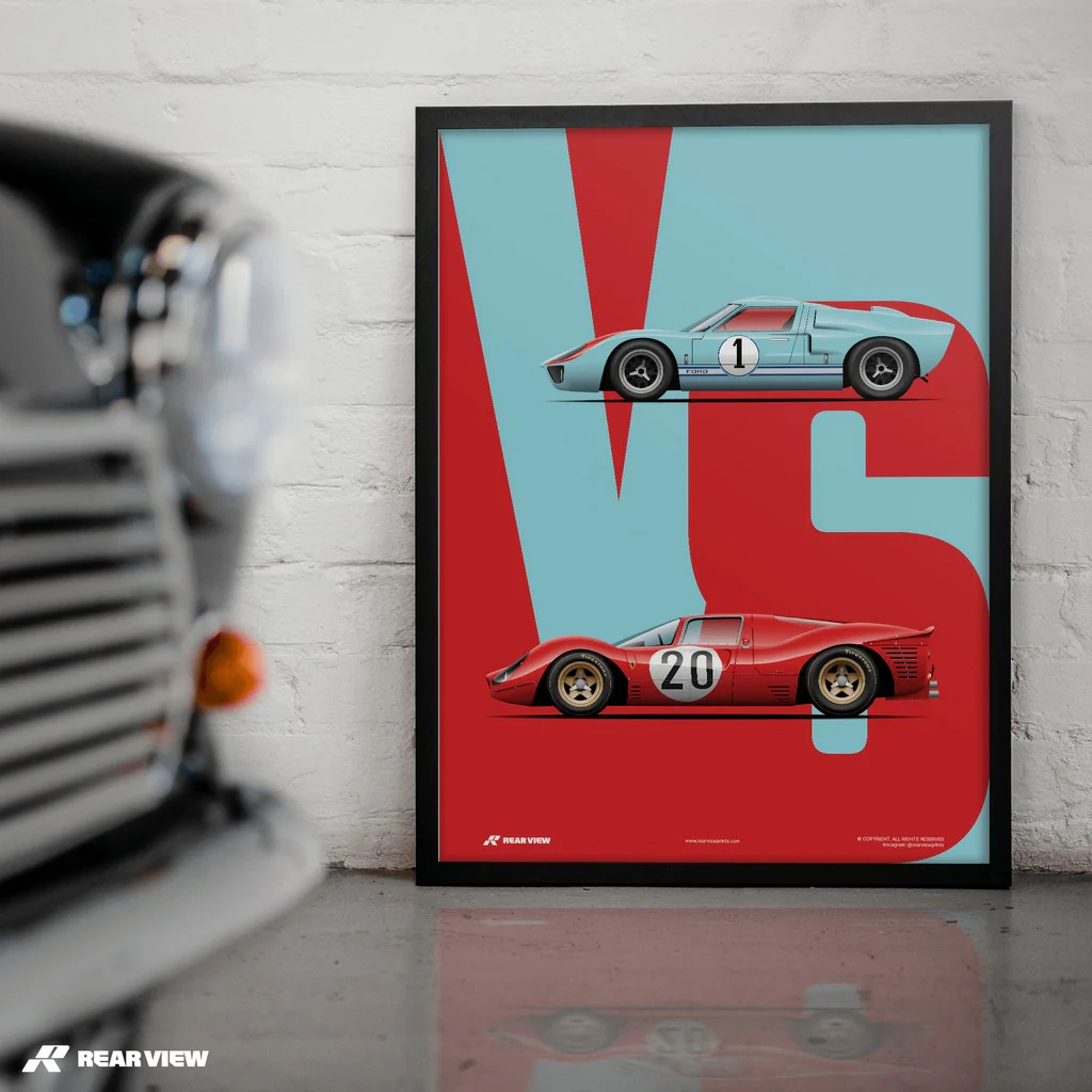 The Ultimate Endurance Rivalry – GT40 vs 330P3 Art Print - Image 3