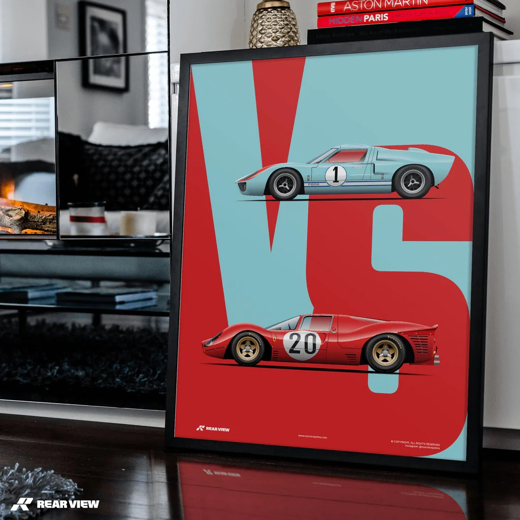 The Ultimate Endurance Rivalry – GT40 vs 330P3 Art Print - Image 4