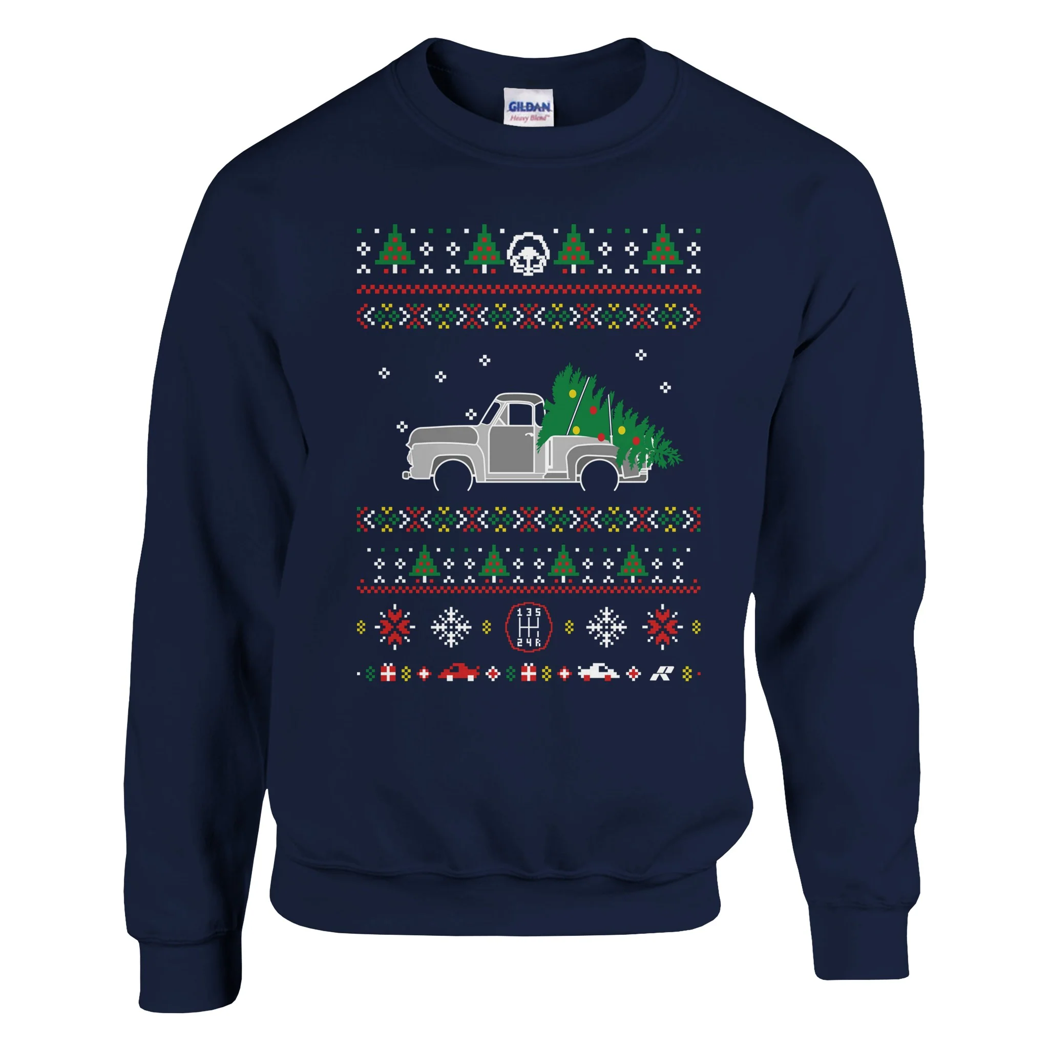 Truck Red Christmas Sweater - Image 2