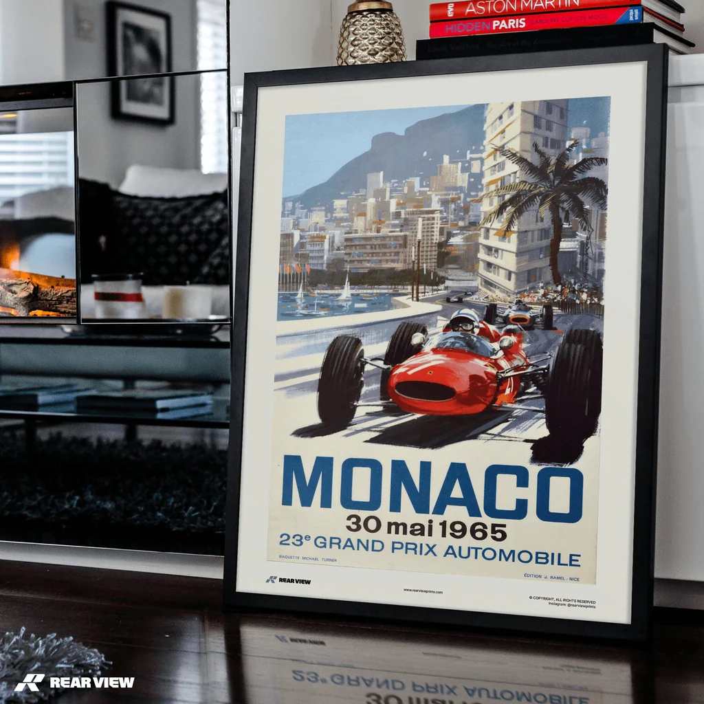 Vintage Grand Prix 1965 - Monaco Art Print - Image 4
