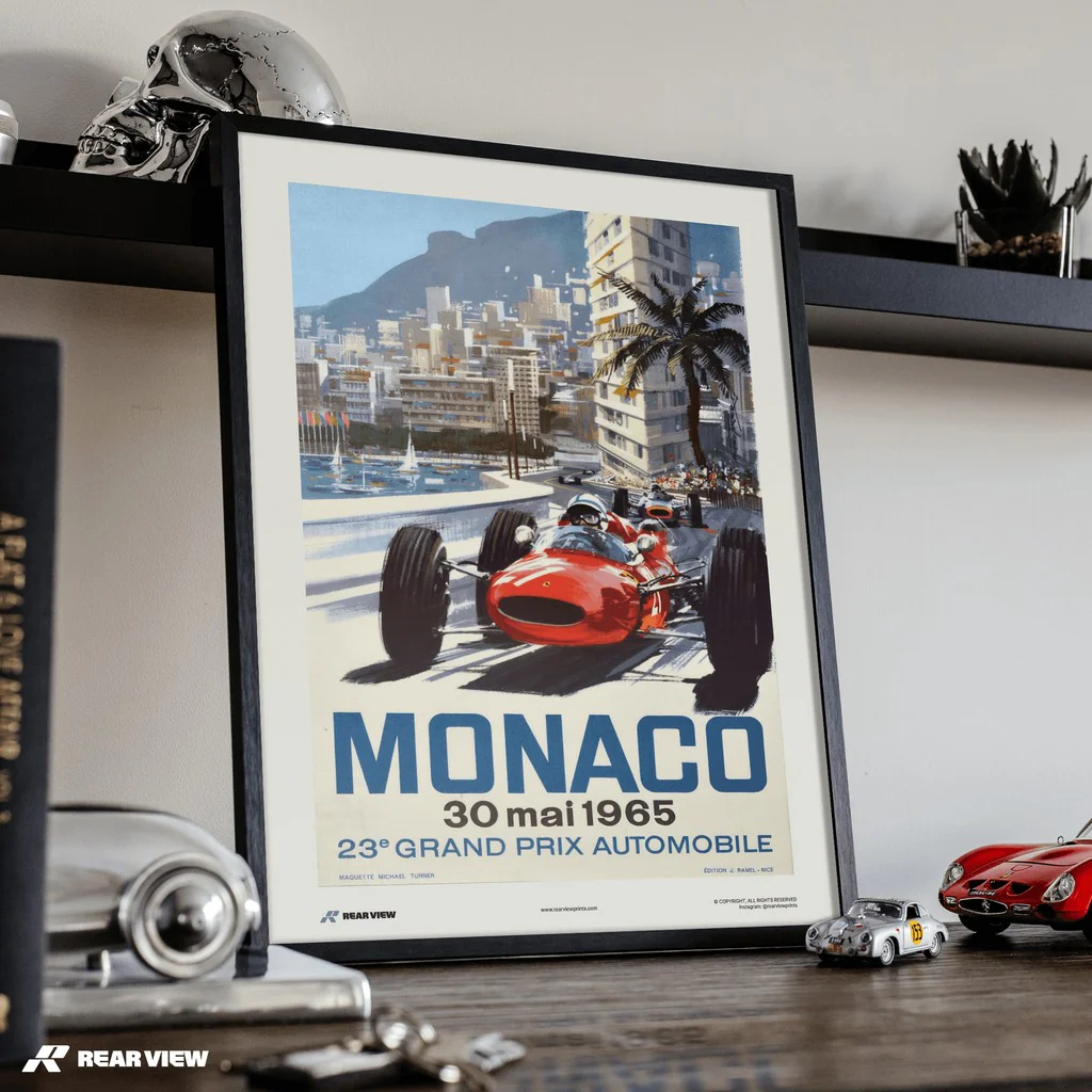 Vintage Grand Prix 1965 - Monaco Art Print - Image 5
