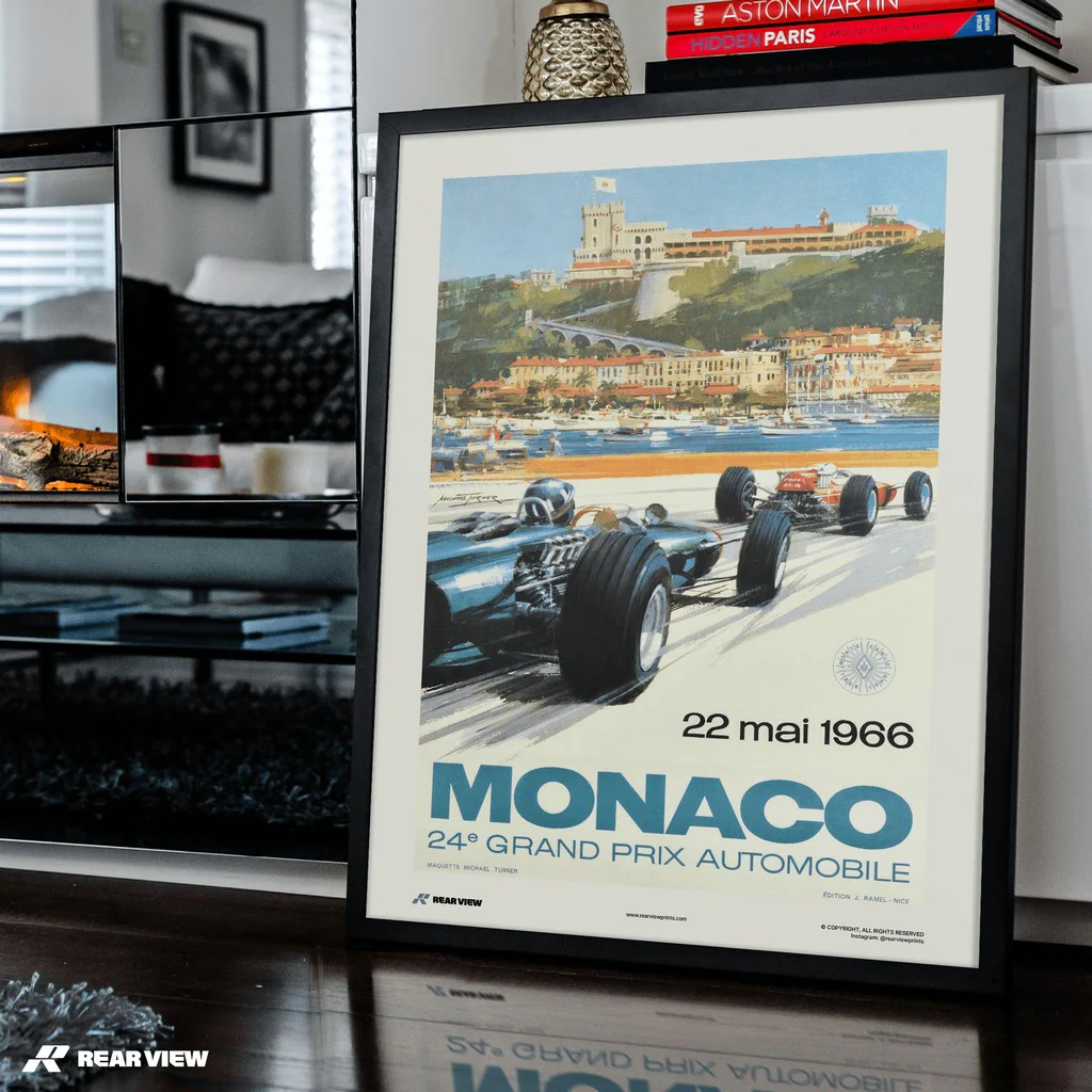 Vintage Grand Prix 1966 - Monaco Art Print - Image 4