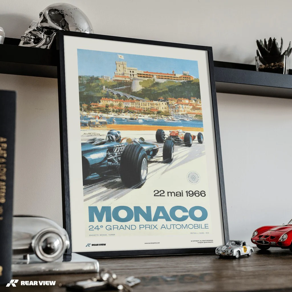 Vintage Grand Prix 1966 - Monaco Art Print - Image 5