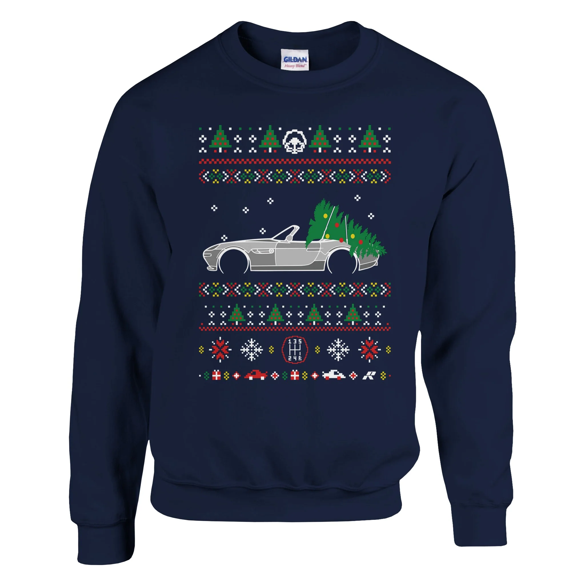 Z8 Roadster Car Red Christmas Sweater - Image 6